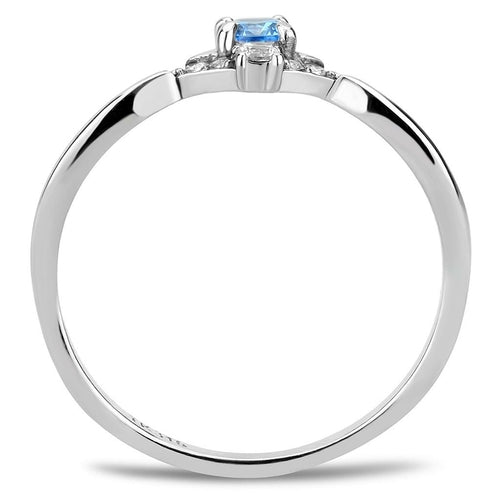 DA120 - Anillo de acero inoxidable pulido (sin chapado) de grado AAA