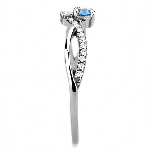 DA120 - Anillo de acero inoxidable pulido (sin chapado) de grado AAA