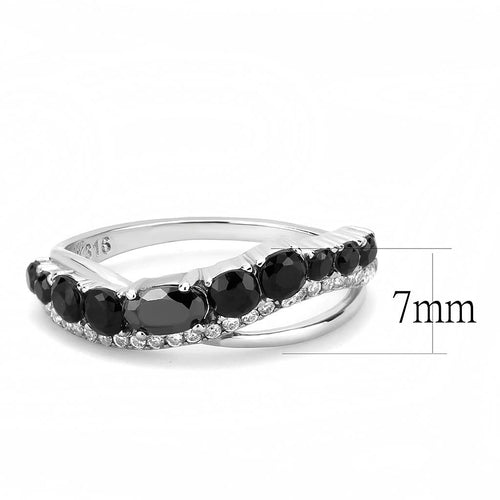 DA269 - Anillo de acero inoxidable pulido brillante (sin chapado) con grado AAA