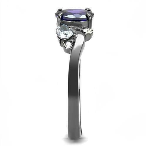 TK3169 - IP Light Black (IP Gun) Anillo de acero inoxidable con grado AAA