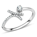DA145 - Anillo de acero inoxidable pulido brillante (sin chapado) con grado AAA