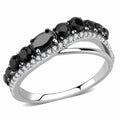 DA269 - Anillo de acero inoxidable pulido brillante (sin chapado) con grado AAA