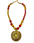 Amarillo con rojo, diferentes tamaños, con un hermoso colgante de 15x3 cm