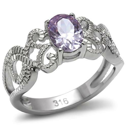 TK079 - Anillo de acero inoxidable pulido brillante (sin chapado) con grado AAA