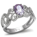 TK079 - Anillo de acero inoxidable pulido brillante (sin chapado) con grado AAA
