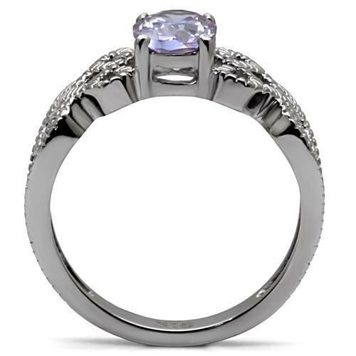 TK079 - Anillo de acero inoxidable pulido brillante (sin chapado) con grado AAA