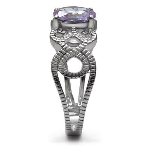 TK079 - Anillo de acero inoxidable pulido brillante (sin chapado) con grado AAA