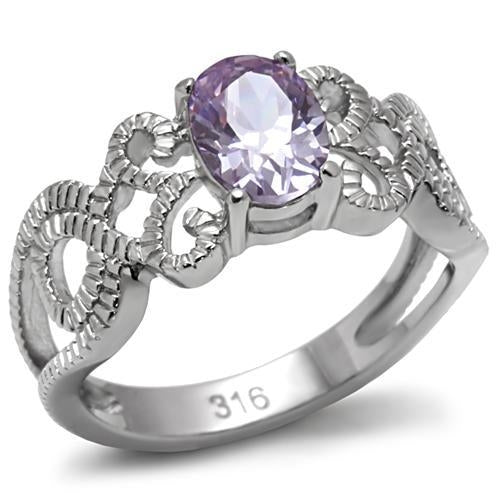 TK079 - Anillo de acero inoxidable pulido brillante (sin chapado) con grado AAA